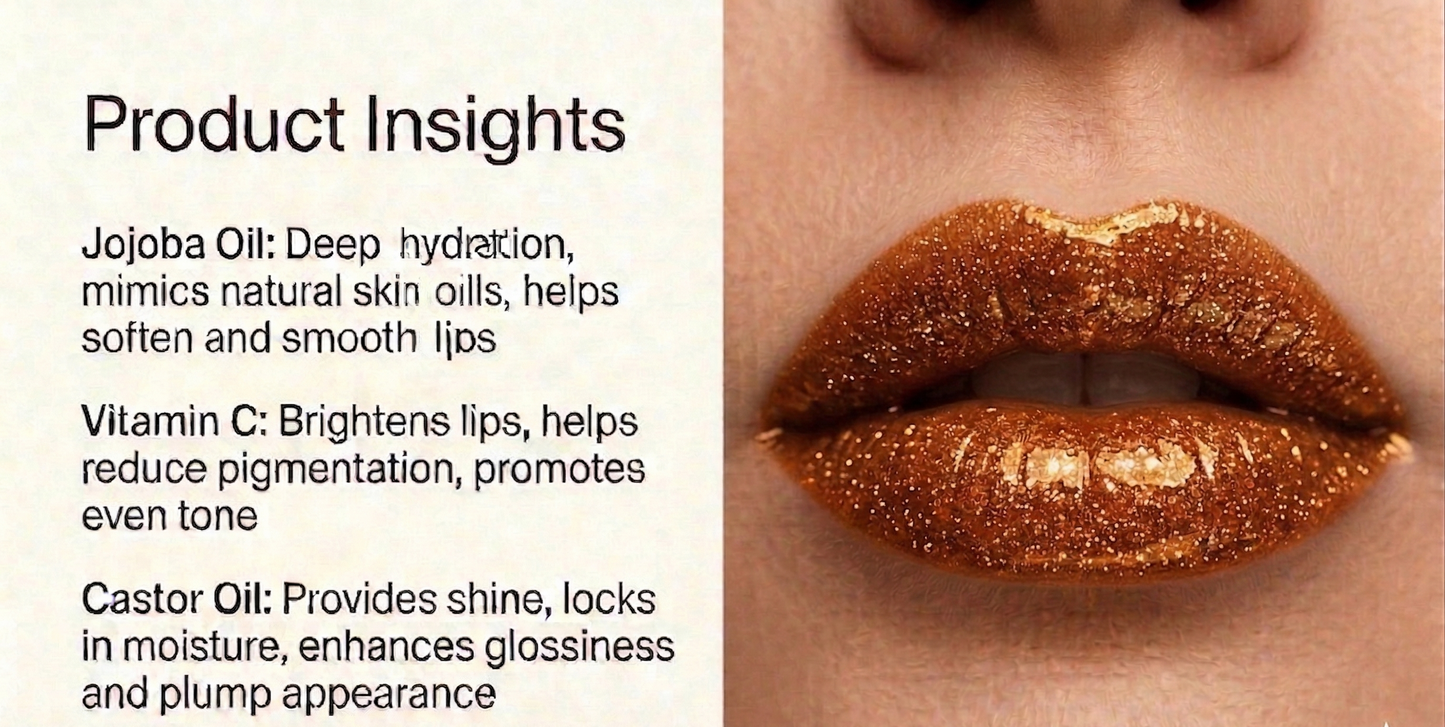 BELEY Glitter Lip Oil – Rust Orange Terracotta Shimmer