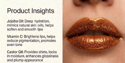 BELEY Glitter Lip Oil – Rust Orange Terracotta Shimmer