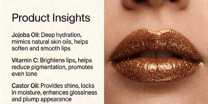 BELEY Glitter Lip Oil – Gold Shimmer