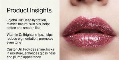 BELEY Glitter Lip Oil – Rose Pink