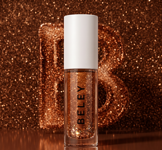 BELEY Glitter Lip Oil –Bronze Copper Shimmer