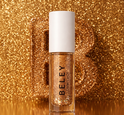 BELEY Glitter Lip Oil – Gold Shimmer